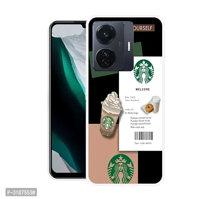 Stylish Back Cover For Vivo T1 Pro 5G, V2151, IQOO Z6 Pro 5G, I2126 Starbucks Coffee Printed Back Cover