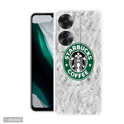 Stylish Back Cover For OPPO F25 Pro 5G, CPH2603 Starbucks Coffee Printed Back Cover