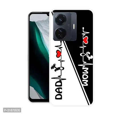 Stylish Back Cover For Vivo T1 Pro 5G, V2151, IQOO Z6 Pro 5G, I2126 Mom And Dad Love Printed Back Cover