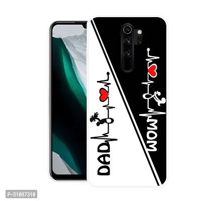 Stylish Back Cover For Mi Redmi Note 8 Pro, MZB8312IN Mom And Dad Love Printed Back Cover