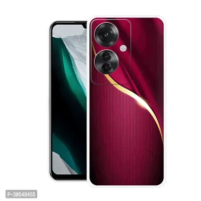 Stylish Back Cover For OPPO F25 Pro 5G, CPH2603 Red and Golden Printed Back Cover