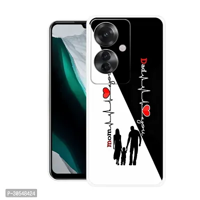 Stylish Back Cover For OPPO F25 Pro 5G, CPH2603 Mom And Dad Love Printed Back Cover-thumb0