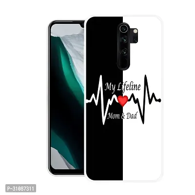 Stylish Back Cover For Mi Redmi Note 8 Pro, MZB8312IN Mom And Dad Love Printed Back Cover