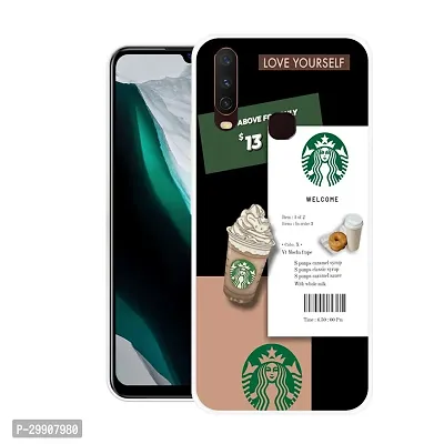 Stylish Printed Back Cover For Vivo Y17, 1902, Vivo Y12, Vivo 1904 Starbucks Coffee Printed Back Cover