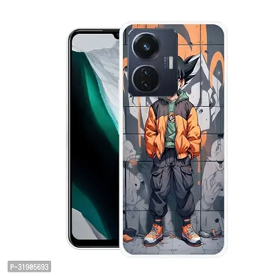 Stylish Back Cover For Vivo T1 44W,V2153, iQOO Z6 44W Goku, Dragon Ball, Anime, Super Saiyan Printed Back Cover