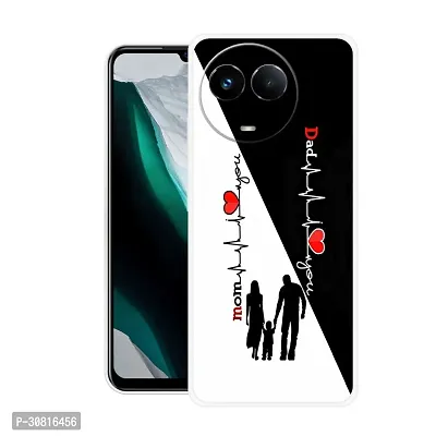 Stylish Back Cover For realme 11x 5G, RMX3785, realme C67 5G, RMX3782 Mom And Dad Love Printed Back Cover-thumb0