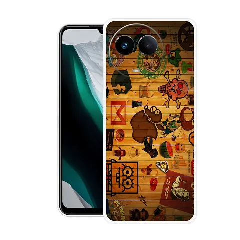 Stylish Back Cover For realme 11x 5G, RMX3785, realme C67 5G, RMX3782 Starbucks Coffee Printed Back Cover