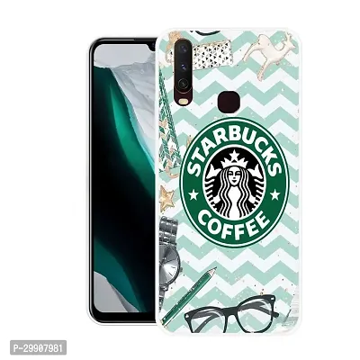 Stylish Back Cover For Vivo Y17, 1902, Vivo Y12, Vivo 1904 Starbucks Coffee Printed Back Cover