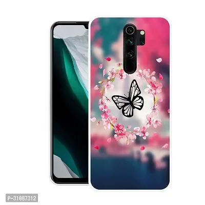 Stylish Back Cover For Mi Redmi Note 8 Pro, MZB8312IN Butterfly Printed Back Cover