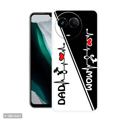 Stylish Back Cover For realme 11x 5G, RMX3785, realme C67 5G, RMX3782 Mom And Dad Love Printed Back Cover