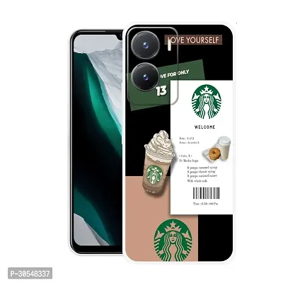 Stylish Back Cover For Vivo T2x 5G, V2253 Starbucks Coffee Printed Back Cover-thumb0