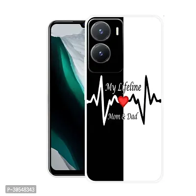 Stylish Back Cover For Vivo T2x 5G, V2253 Mom And Dad Love Printed Back Cover-thumb0