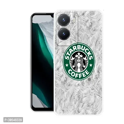 Stylish Back Cover For Vivo T2x 5G, V2253 Starbucks Coffee Printed Back Cover-thumb0