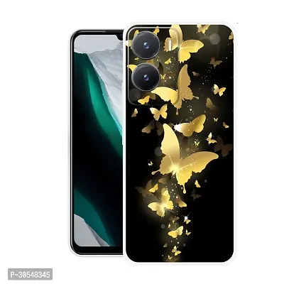 Stylish Back Cover For Vivo T2x 5G, V2253 Butterfly Printed Back Cover-thumb0