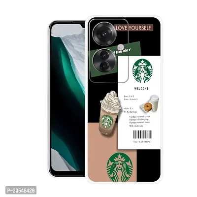 Stylish Back Cover For OPPO F25 Pro 5G, CPH2603 Starbucks Coffee Printed Back Cover