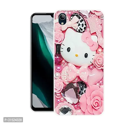 Stylish Back Cover For Vivo Y90,1908, Vivo Y91i,Vivo 1820 Kitty Printed Back Cover