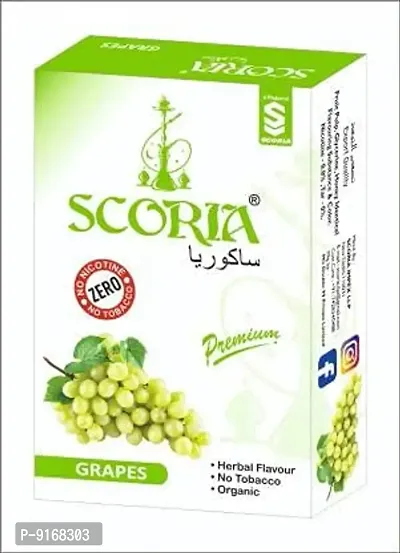 SCORIA (100% Nicotine and Tobacco Free) Grape Hookah Flavour Pack of 1