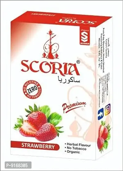 SCORIA (100% Nicotine and Tobacco Free) Strawberry Hookah Flavour Pack of 1