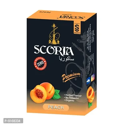 SCORIA (100% Nicotine and Tobacco Free) Peach Hookah Flavour Pack of 1-thumb0