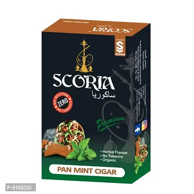 SCORIA (100% Nicotine and Tobacco Free) Paan Mint Cigar Hookah Flavour Pack of 1-thumb0