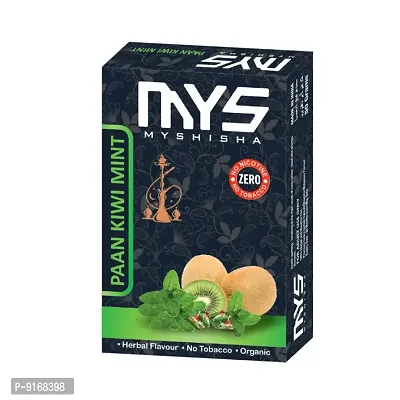 MYS MyShisha Premium Quality Herbal Hookah (100% Nicotine and Tobacco Free) Paan Kiwi Mint-thumb0