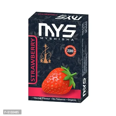 MYS MyShisha Premium Quality Herbal Hookah (100% Nicotine and Tobacco Free) Strawberry