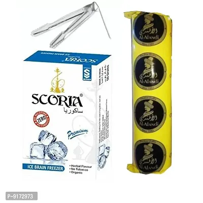 SCORIA Premium Quality Herbal Hookah (100% Nicotine and Tobacco Free) Brain Freezer , Polo Charcoal, T