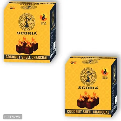 SCORIA Hookah Coconut Coal (Pack Of 2) 250gm Each