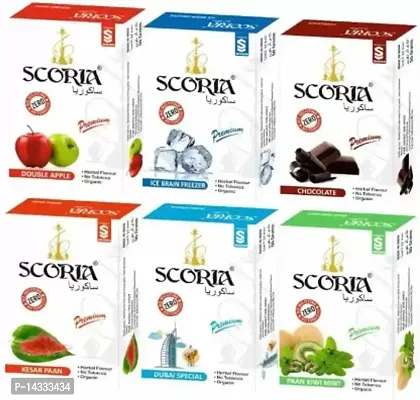 SCORIA (100% Nicotine and Tobacco Free) Mouth Tip Filter Scoria Coconut Coal (Double Apple, Paan Kiwi MInt, Kesar Paan, , BF, Chocolate, Dubai Special) Hookah Flavor  (650 g, Pack of 8)-thumb5