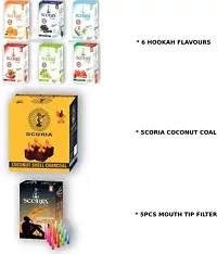 SCORIA (100% Nicotine and Tobacco Free) SCORIA Coconut Coal, Mouth Tip  Orange, Blueberry, Vanilla, Strawberry, Grape, Watermelon Hookah Flavor  (650 g, Pack of 8)-thumb3