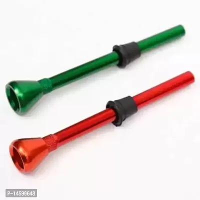 SCORIA Steel Inside Fitting Hookah Mouth Tip  (Green, Red, Pack of 2)-thumb0