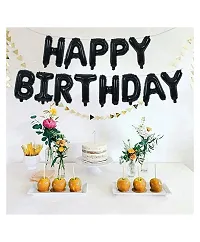 Happy Birthday Black Foil Decoration Item (Pack Of 1)-thumb1