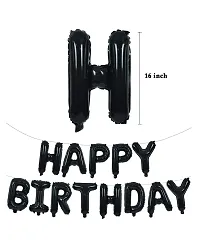 Happy Birthday Black Foil Decoration Item (Pack Of 1)-thumb2