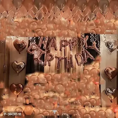 Happy Birthday Rose Gold Foil Decoration Item (Pack Of 57)-thumb0