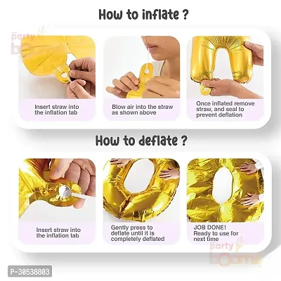 Haldi Foil Decoration Item, 50 pcs Yellow Balloons (Pack of 51)-thumb3