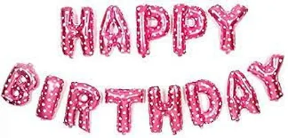 Happy Birthday Pink Foil Balloons , 10 pcs Each White, Pink, Light Pink Metalic Balloons (Pack of 31)-thumb3