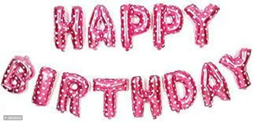 Happy Birthday Pink Foil Balloons , 10 pcs Each White, Pink, Light Pink Metalic Balloons (Pack of 31)-thumb4