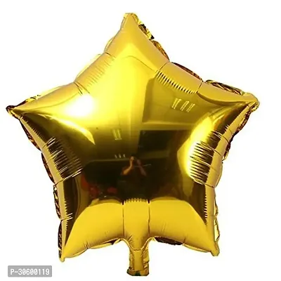 Happy Birthday Gold Foil Banner, 3 Gold Star 2 Silver Star Foil Balloons, 10 pcs Yellow, Silver, Black Metalic Balloons (Pack of 37)-thumb4