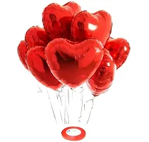 Love Red Foil Balloon, 10 Red Heart Foil Balloons (Pack of 11)-thumb2