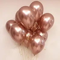 Happy Birthday Rosegold Decoration Item, 19 Number Rosegold Foil, 5 Confetti Balloons, 20 Rosegold Metalic Balloon, 10 White, 10 Red 10 Pink Pack of 57-thumb1