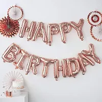 Happy Birthday Rosegold Decoration Item, 19 Number Rosegold Foil, 5 Confetti Balloons, 20 Rosegold Metalic Balloon, 10 White, 10 Red 10 Pink Pack of 57-thumb4