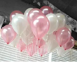 Happy Birthday Rosegold Decoration Item, 19 Number Rosegold Foil, 5 Confetti Balloons, 20 Rosegold Metalic Balloon, 10 White, 10 Red 10 Pink Pack of 57-thumb3