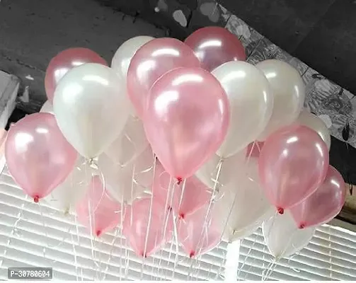 Happy Birthday Rosegold Decoration Item, 19 Number Rosegold Foil, 5 Confetti Balloons, 20 Rosegold Metalic Balloon, 10 White, 10 Red 10 Pink Pack of 57-thumb4