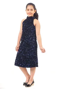 Stylish Blue Velvet Bodycon Dress For Girl-thumb2