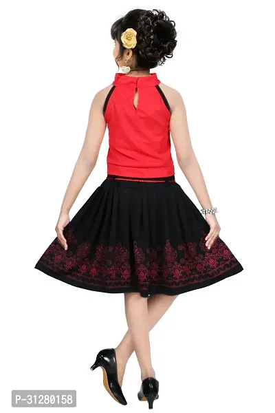 Fabulous Cotton Blend Embroidered Frock For Girl-thumb2