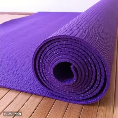 Eco Friendly Non Skid  Surface Sticky Yoga Mat WITH Carry Strap For Home, Gym, Outdoor Workout, Yoga Aasan, Meditation  Fitness.(4MM). (PURPLE)