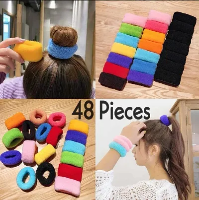 48 Pcs Large Rubber Bands for Hair for Women