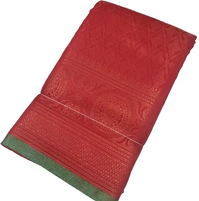 Banarasi Brocade Silk Zari Woven Sarees with Blouse Piece