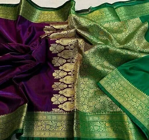 Must Have Art Silk Saree with Blouse piece 