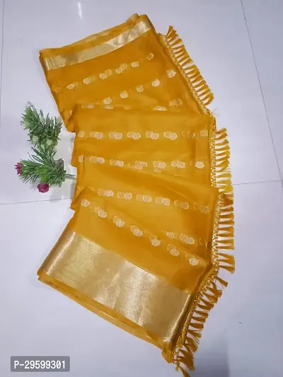 Classic Organza Art Silk Allover Zari Booty Saree